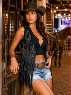 Colete Country com Pedraria