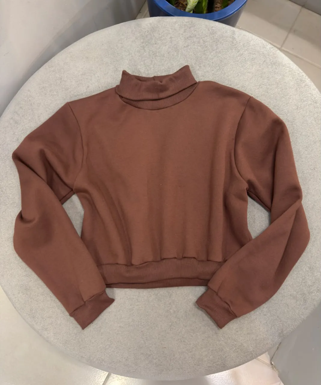 Cropped de Moletom Gola Alta