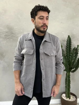 Jaqueta Masculina Overshirt Mesclada