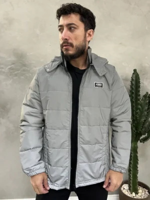 Jaqueta Puffer Refletiva Masculina