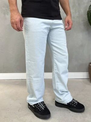 Calça Baggy Basica Jeans Claro