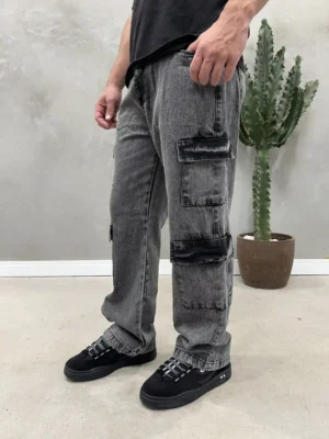 Calça Jeans Baggy 4 Bolsos Masculina