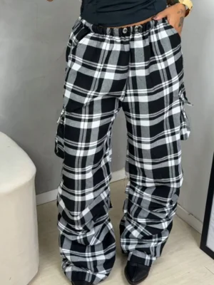 Calça Xadrez Flanelada Feminina