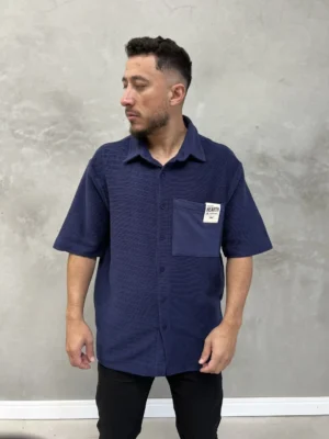 Camisa de Botao Oversize Nervura Booq