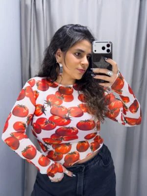 Blusa de Tule Tomate