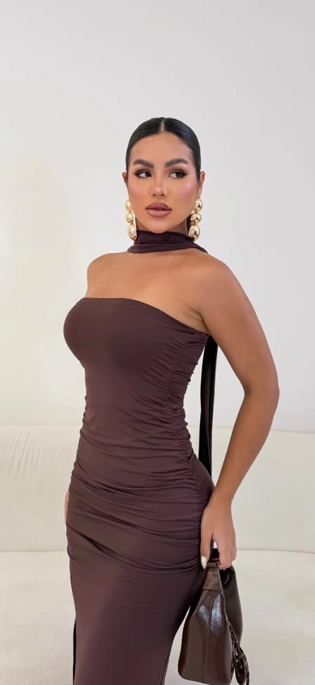 Vestido Tomara Que Caia com Faixa em Poliamida Jade